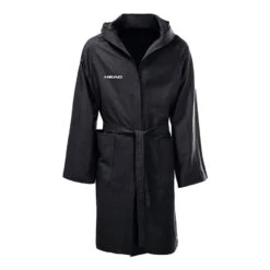 Head Bathrobe Microfiber Kinder Bademantel Schwarz