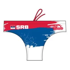 Badehose Wasserball Turbo Serbia Marineblau/rot