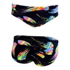 Badehose Wasserball Turbo Paint Schwarz