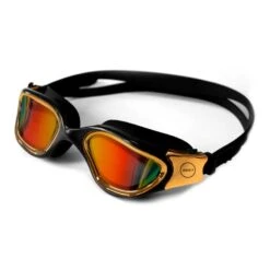 Schwimmbrille Zone3 Vapour Schwarz Mit Goldfarbenen Polarisierten Gläsern