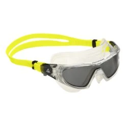 Aqua Sphere Vista Pro Schwimmbrille Gelb Mit Dunklen Grauen Gläsern