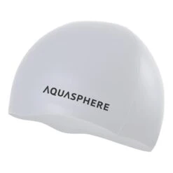 Aqua Sphere Plain Silicone Schwimmkappe Weiß/schwarz
