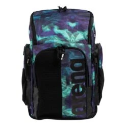 Arena Spiky III Allover 45L Rucksack Türkis/lila/schwarz