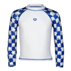 Arena Friends Jungen Langarm-Schwimmshirt Weiß/blau