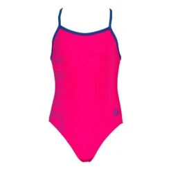 Arena Logo Mädchenbadeanzug Rosa/blau