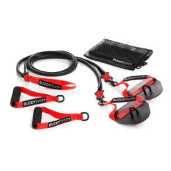 BuddySwim Super Stroke Dryland Cords Heavy Zugseil Mit Handpaddles Schwarz/rot