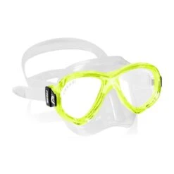 Cressi Perla Kinder Tauchermaske Limettengrün Mit Transparenten Gläsern