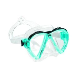 Cressi Lince 2 Tauchmaske Weiß Hellblau Mit Klarem Glas