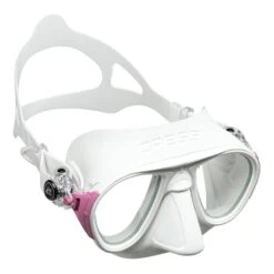 Cressi Calibro Weiß Rosa Tauchmaske Mit Klaren Gläsern