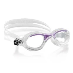 Cressi Flash Medium Schwimmbrille Weiß/lila Mit Transparenten Gläsern