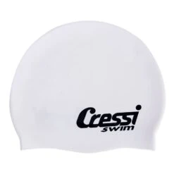 Cressi Silikon Schwimmkappe Weiß