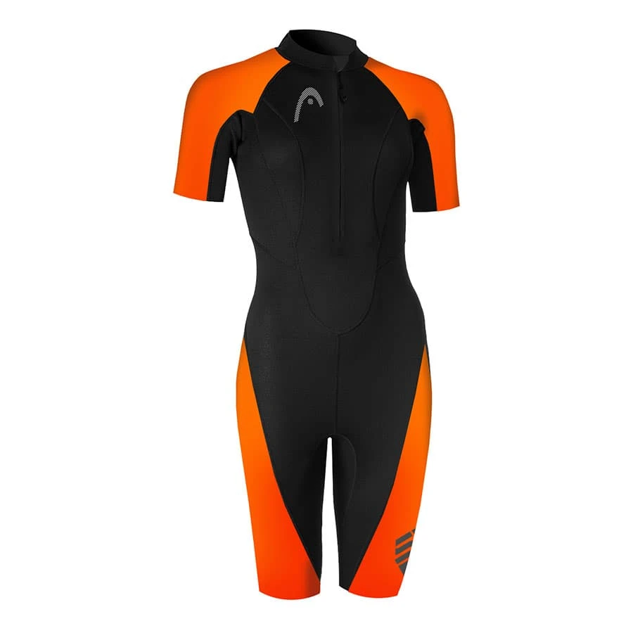 Head SwimRun Multix Shorty 2.5 Damen Neoprenanzug Schwarz/orange