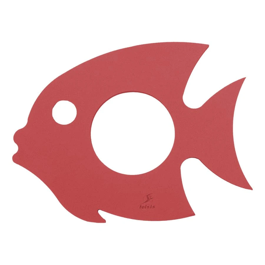 Leisis Schwimmteppich In Fischform Kirschrot