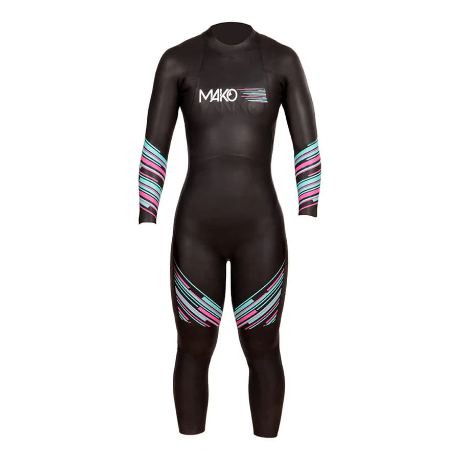 Mako Genesis 2.1 Damen Neoprenanzug Schwarz/blau/rosa