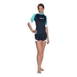 Mares Rash Guard Damen Kurzarm-Schwimmhemd Blau