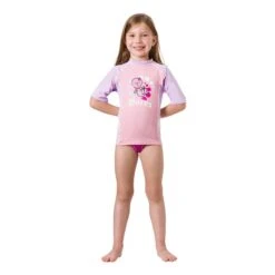 Mares Rash Guard V Kinder Kurzarm-Schwimmhemd Rosa/Lila