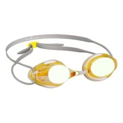Schwimmbrille Mad Wave Streamline Mirror Gelb/grau Mit Verspiegelten Gläsern