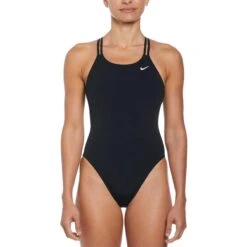 Nike Swim Sport Spiderback Damen Badeanzug Schwarz