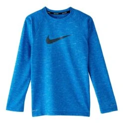 Nike Swim Hydroguard Kinder T-Shirt Mit Langen Ärmeln Blau