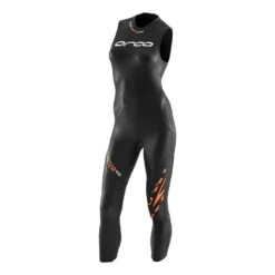 Neoprenanzug Orca Openwater ärmellos Schwarz/orange Damen