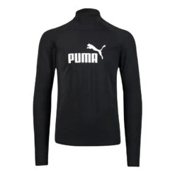 Puma Swim Rash Guard Langarm-Schwimmhemd Schwarz