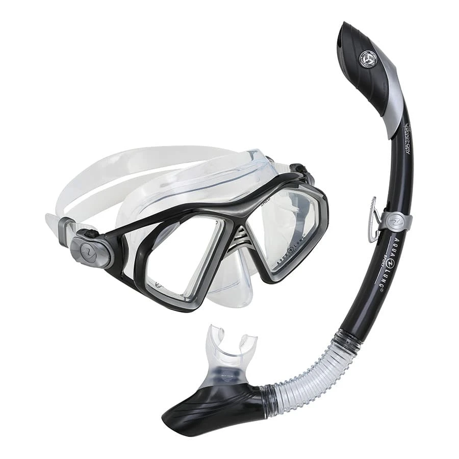Aqua Lung Trooper Schnorchel Kombi-Set Schwarz/grau