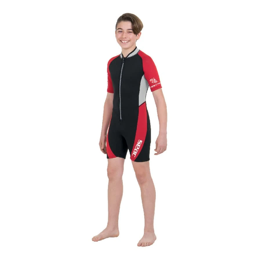 Seac Ciao Kinder Neoprenanzug Kurz 2,5 Mm Schwarz/rot