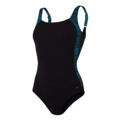 Speedo LunaLustre Printed Damen Badeanzug Schwarz/grün