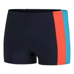 Speedo Colourblock Aquashort Badehose Schwarz/orange/blau