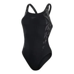 Speedo Hyperboom Splice Muscleback Damen Badeanzug Schwarz