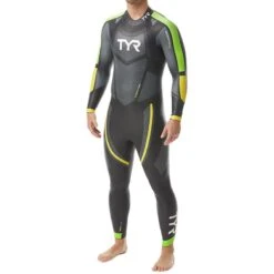 TYR Hurricane Category 5 Langarm Neoprenanzug Schwarz/grün/grün