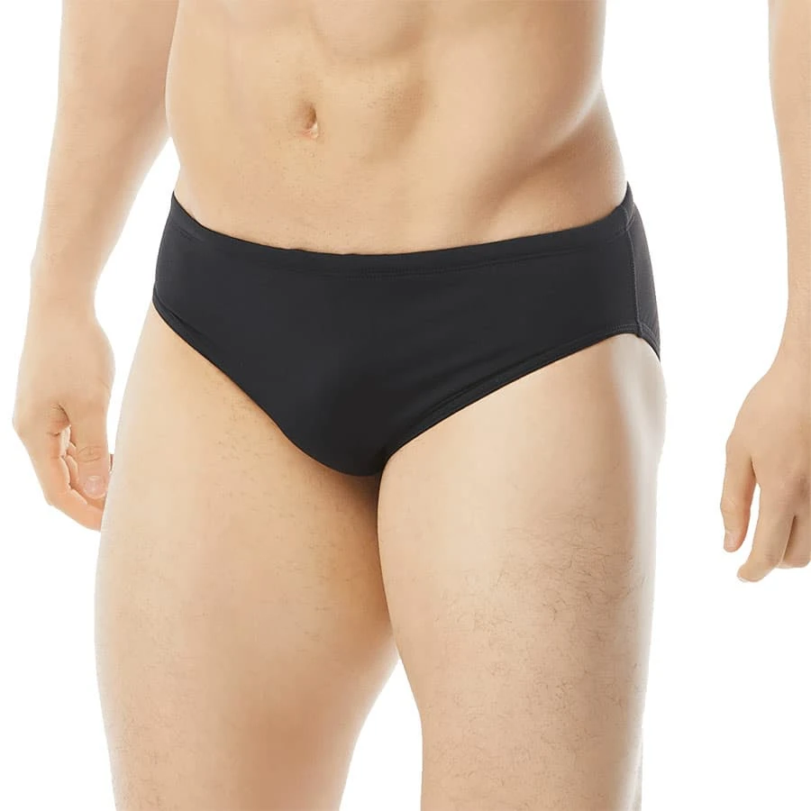 TYR Big Logo Racer Schwimmhose Schwarz/weiß