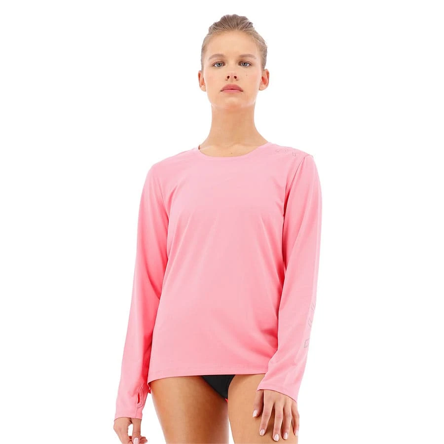 TYR Sun Defense Damen Langarm-Schwimmshirt Rosa