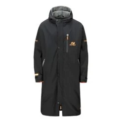 Zone3 Oversized Polar Fleece Parka Bademantel Schwarz/orange
