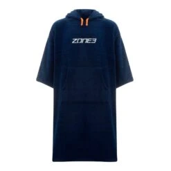Zone3 Toweling Changing Robe Bademantel Blau/orange