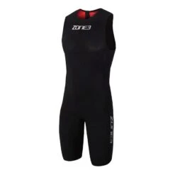 Neoprenanzug Zone3 Streamline Sleeveless Swim Skin Schwarz Rot