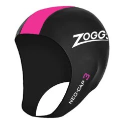 Zoggs Neo Cap 3 Schwimmkappe Schwarz/rosa/weiß